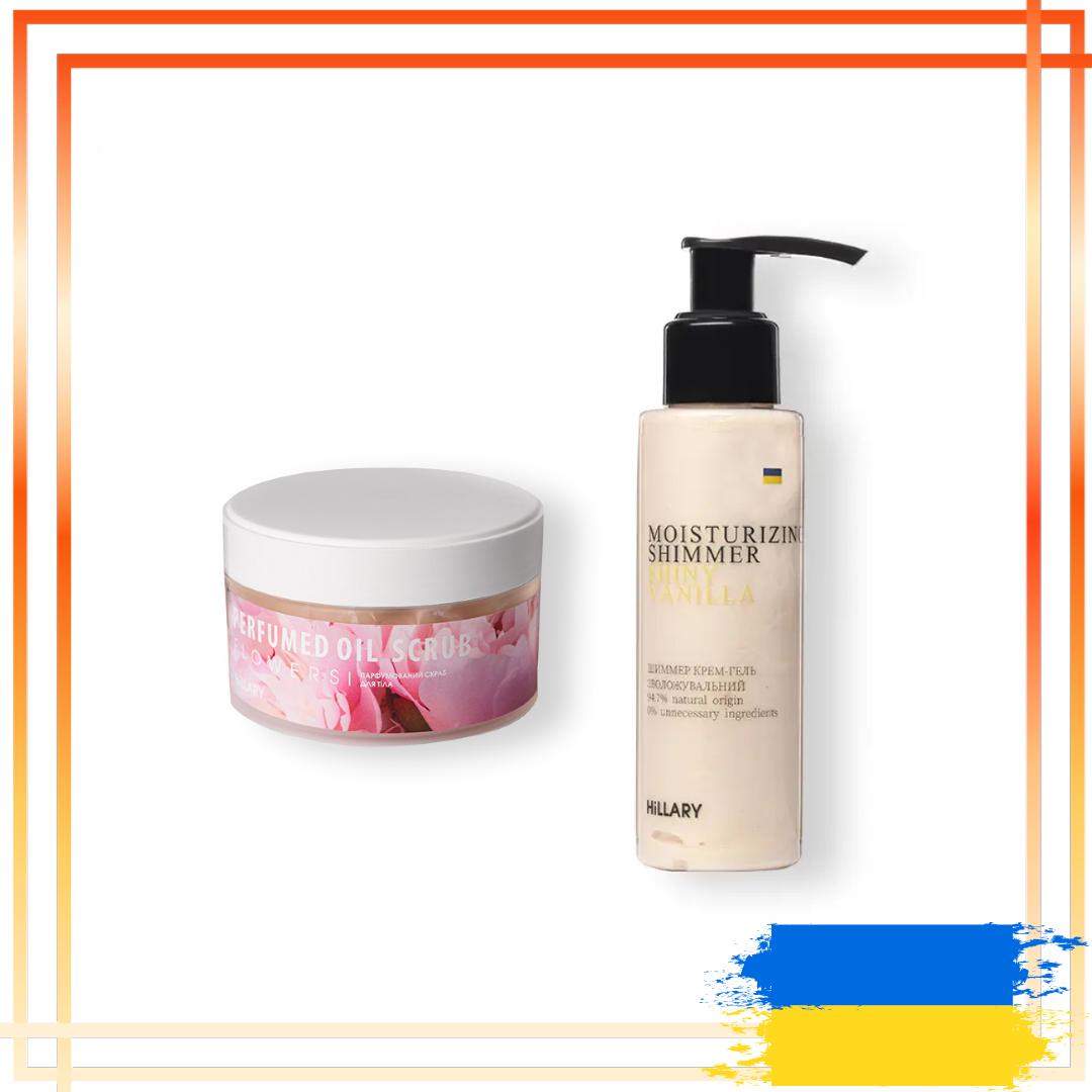 

Шиммер крем-гель Shiny Vanilla + Скраб для тіла Oil Scrub Flowers