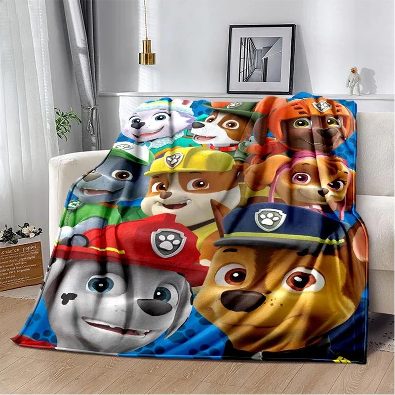 3D P-Patrols Cartoon Dogs Gift Soft Plush Blanket,Flannel Throw Blanket for Living Room Bedroom Picnic Bed Sofa Cover