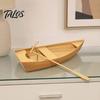 Bootsstatue Ornament 3D-gedruckte Figur, Stabile Ornamente mit Paddel, Basis Miniaturdekoration für Zuhause Büro Schreibtisch Display Kreatives Kunstgeschenk