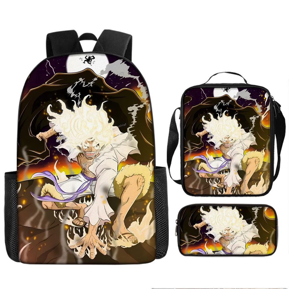 ONE PIECE Schoolbag Luffy Large-capacity Junior High School Students, Primary School Students, Grades 3 To 6, Junior High School Boys Backpack Set