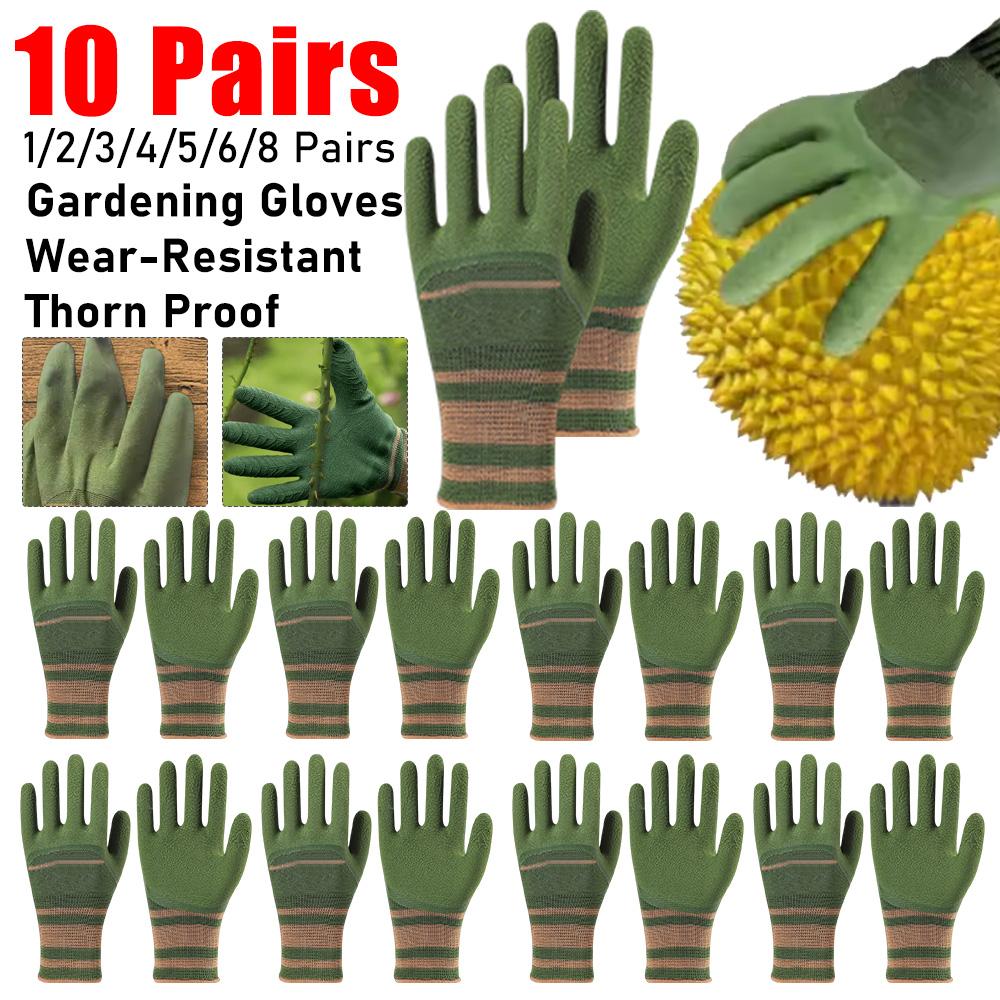 1-10Pairs Garden Gloves for Women Men Breathable for Gardening Weeding Digging DIY Garden Construction Car Work Gardening Glove