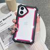 2 IN 1 Hit Color Shockproof Armor Phone Case for For Iphone 17 Air 16 E 15 14 Plus 13 12 11 Pro Max Bumper Clear Acrylic Hard Cover