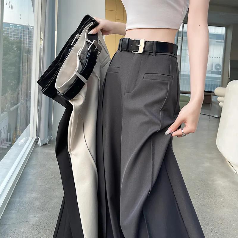 Suit Pants for Women with High-end Draping Feeling Spring New Style Pants High Waist Wide-leg Pants Casual Straight Pants