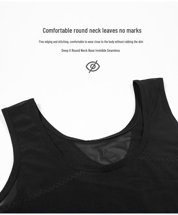 Breathable Chest Binder Men's Tummy Control Tight Vest Shapewear