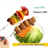 ZISIZ Thickened 304 Stainless Steel Flat BBQ Skewers, 5-Pack