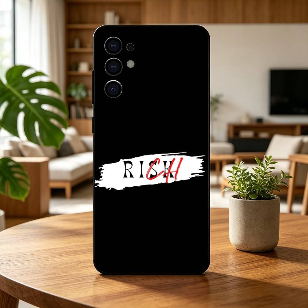 Day Trader RISK RICH   Phone Case For Samsung S25,S24,S21,S22,S23,S30,Ultra,S20,Plus,Fe,Lite,Note,10,Black Cover