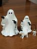 Halloween Ghost Walking Dog Statue Halloween Ghost Figurine Resin Ghost Statue Halloween Decorations Indoor