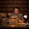 Miniature Room Scene Layered Wood DIY Wooden Model Toy Illuminated 3D house