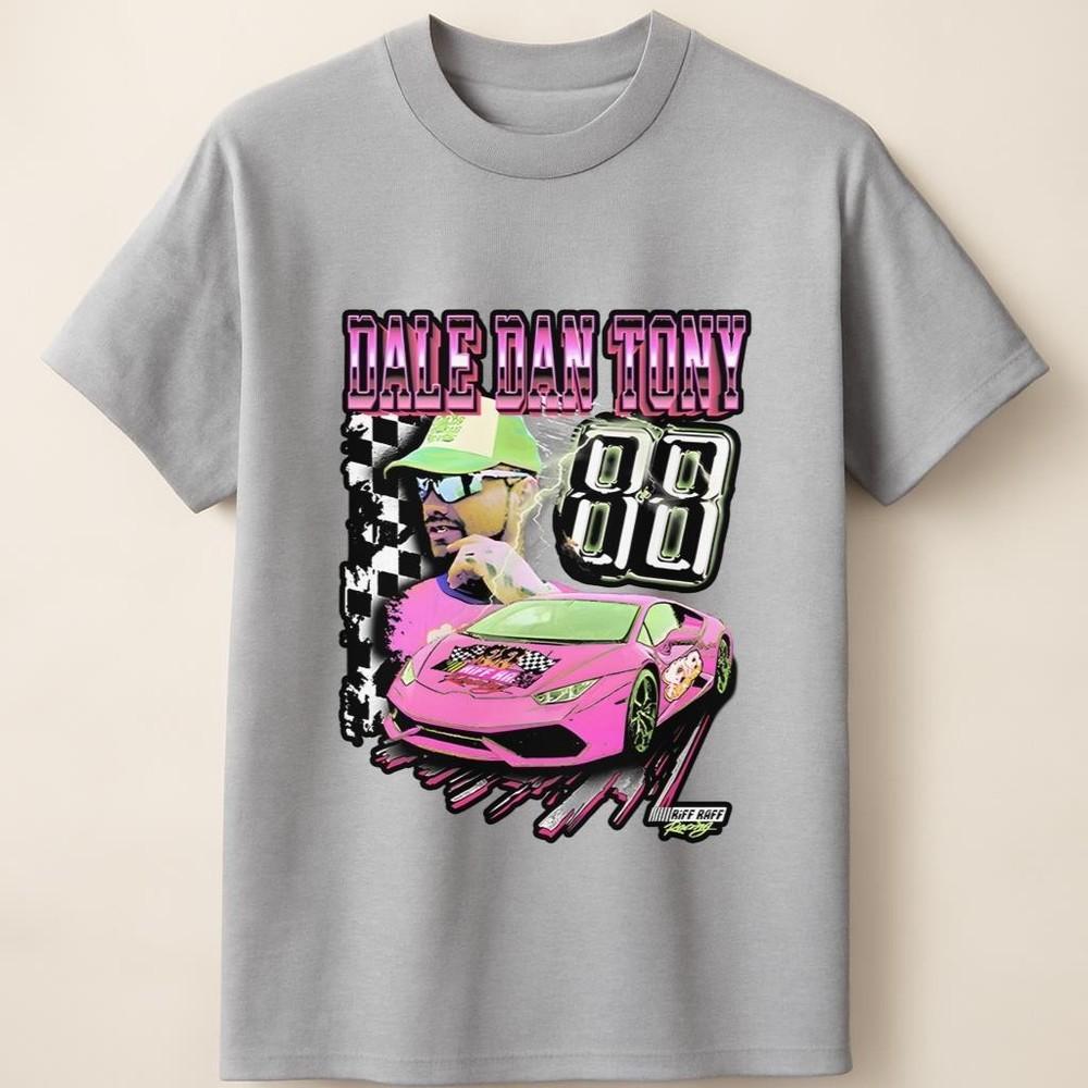Dale Dan Tony Pink Race Car Graphic Unisex T Shirt Unisex T-Shirt XXXXL