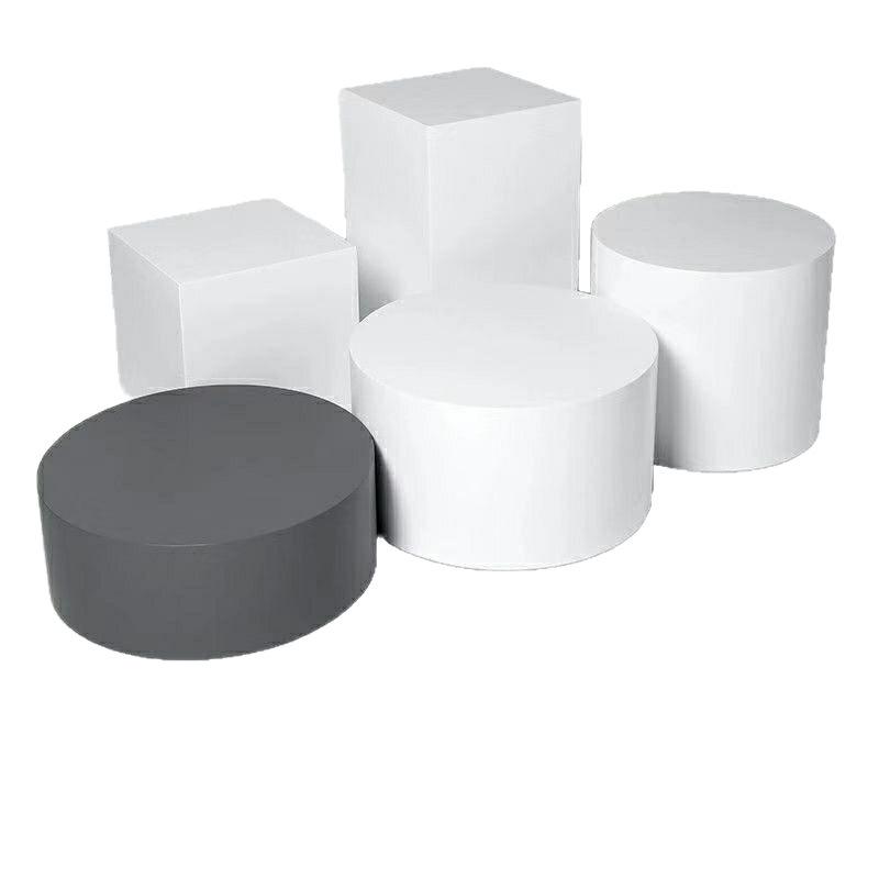 Round Commercial Paint Display Stand for Clothing and Live Broadcast, Foot Step Test Platform