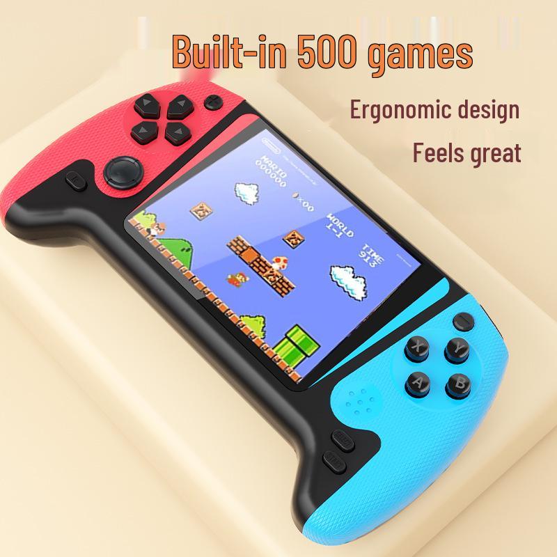 500 New Classic Handheld Game Console with Large Screen & Joystick for Two Players - Nostalgic Style