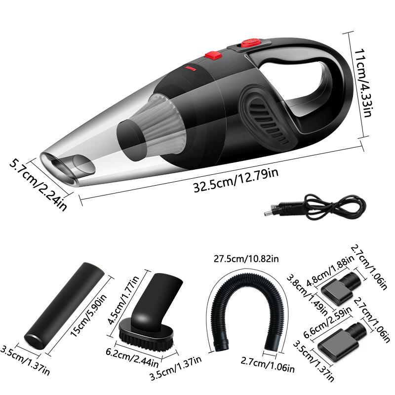 Handheld Vacuum Cleaner Powerful Cyclone Suction Rechargeable Vacuum Cleaner Quick Charge For Car Home Pet Hair