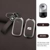 Zinc Alloy Leather Car Key Case for  01 Polestones Remote Cover Shell Keychain Ring Holder Fob Accessories