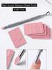 Pink Sanding Slice Russian Steel Push Set 180# Grit Sheet Beveled Steel Pusher Replace Self-Adhesive Sand Flak Manicure Tool