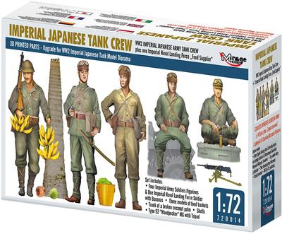 Mirage 1/72 Japanese Tank Crew (5-Piece Set) with Accessories, 3D Printer Kit MR720014