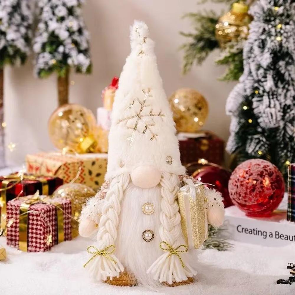 2025 Neue Weihnachtsmann-Puppe Weihnachtsdekoration für Zuhause 30cm Weihnachtsmann-Puppe Navidad Party-Deko Xmas-Schmuck Neujahrsgeschenk
