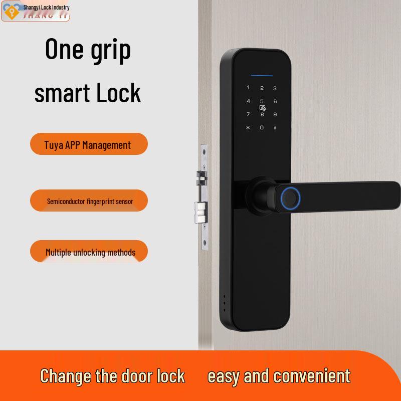 Smart Bluetooth Fingerprint Door Lock with App and Card Swipe Control
