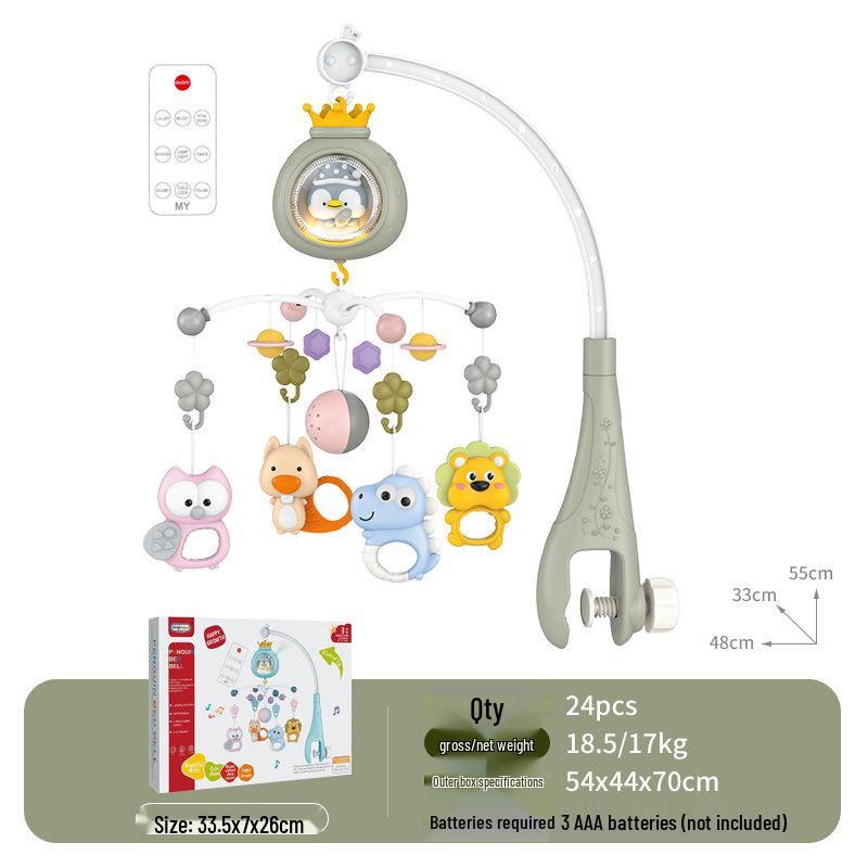 Multifunctional Rotating Music Crib Mobile – Soothing Toy for Newborns