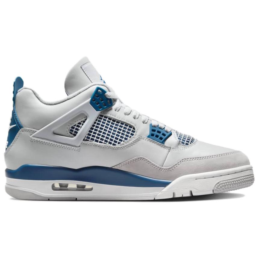 Air Jordan 4 Retro Military Blue 2024 Sneakers Unisex Crema Bianco Sporco Grigio Neutro FV5029-141