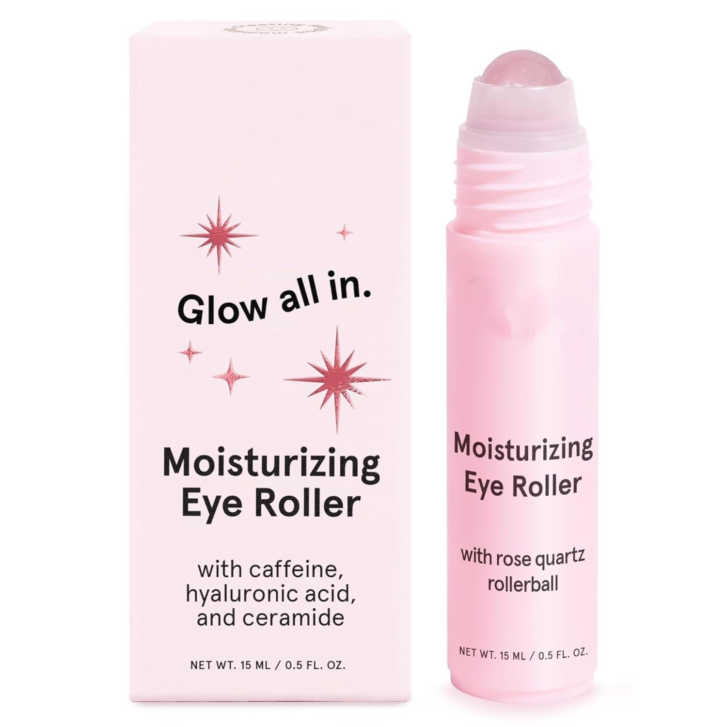 

Cooling Eye Gel-Serum with Metal Roller – Hydrating Formula with Caffeine & Centella, Refreshes Tired Eyes, Travel Size (15ml)