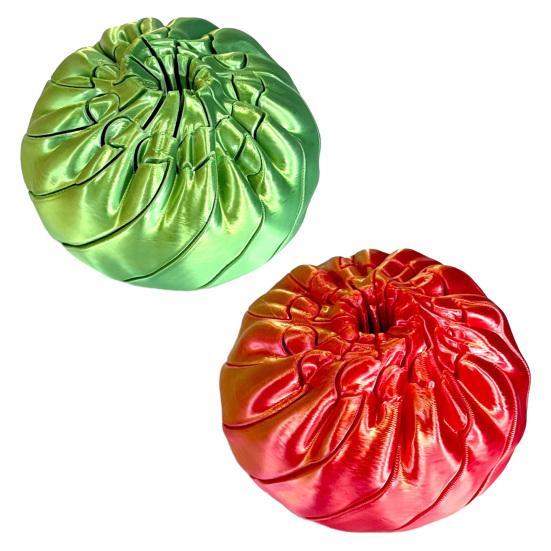 3D Printed Twisting Dumpling Toy, Stress Relief Slippery Spiral Steamed Bun Toy, Articulated Rotating Bun Fidget Desk Toy, Party Favors
