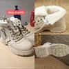 Fashion Warm Plush Waterproof Thick Bottom Snow Boots Women 2025 Winter Fluffy Fur Lace Up Ankle Boots Non Slip Woman's Hiking Shoes 43
