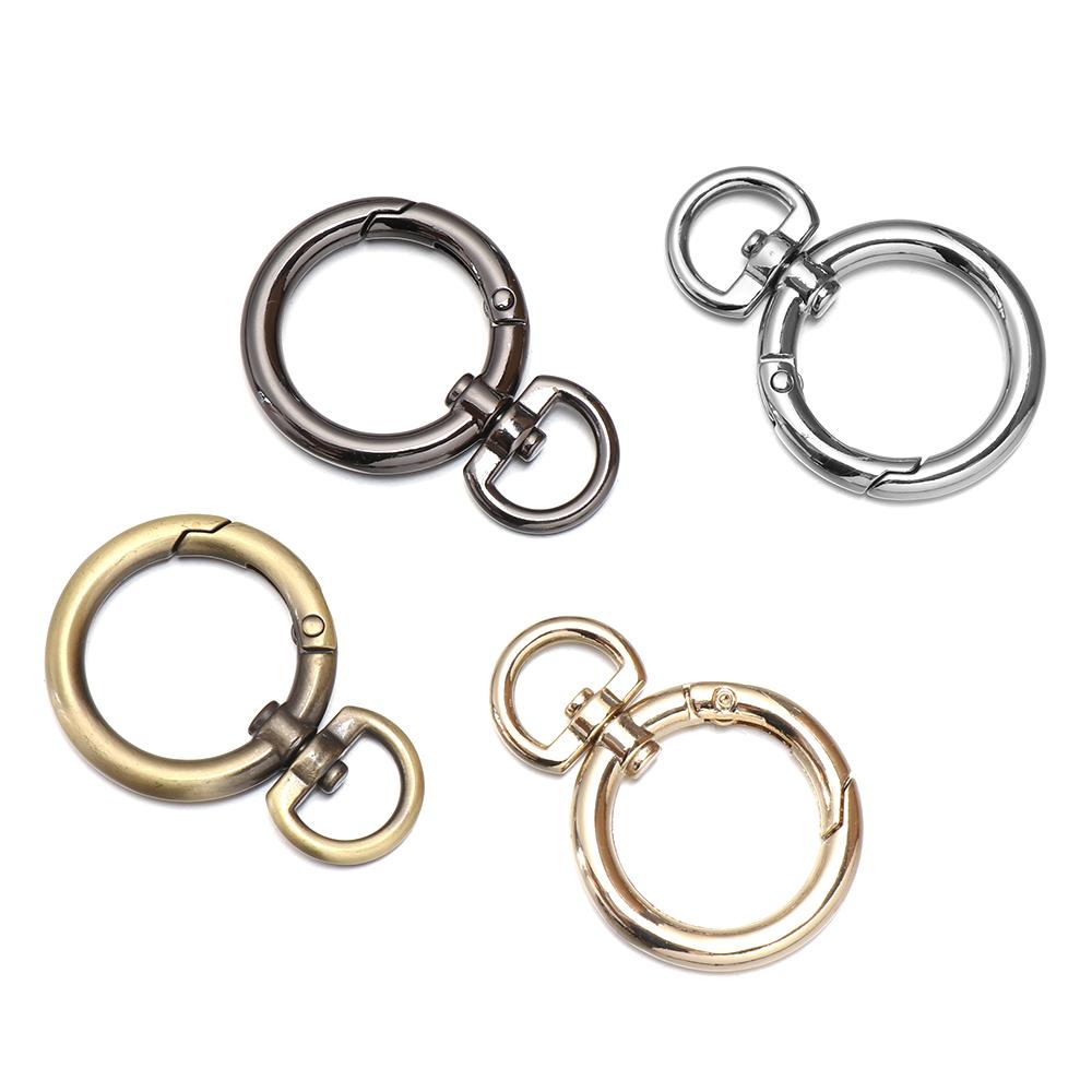 Rotund împingere declanșare arc inel O Catarame Închizătoare cu cleme Clip Carabinier Poșete Genți Geanta Cataramă pentru cureaua