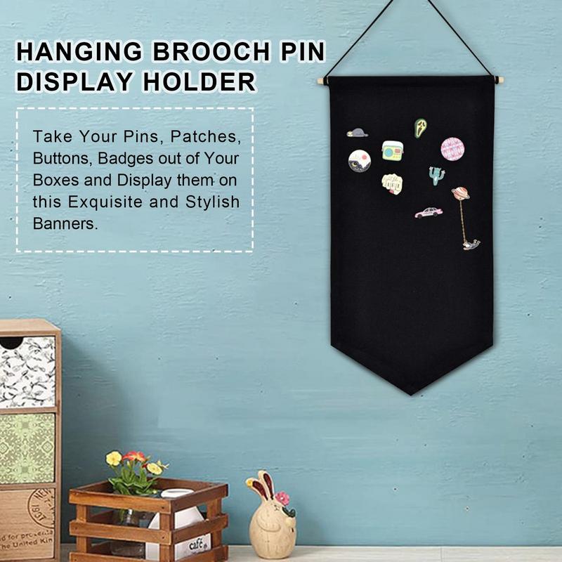 Enamel Pin Display Banner Blank Brooch Pin Badge Holder Wall Display Banner Flag Pin Display Banner Fabric Badge Storage Display