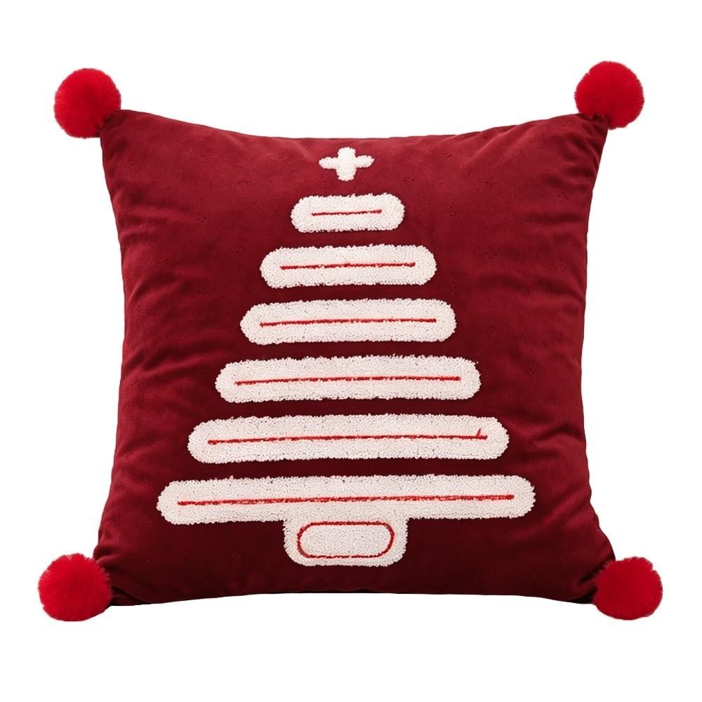 Square Christmas Pillow Covers Cartoon Santa Claus Xmas Pillowcase  Christmas Decor