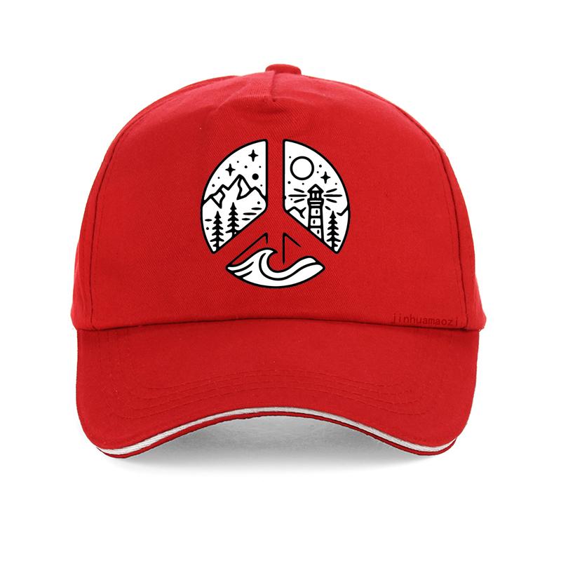 Creativity Design Camping  Adventure World Peace Printing Hip-hop hat World Peace Sign baseball cap pop Unisex Women Bonnet Adjustable