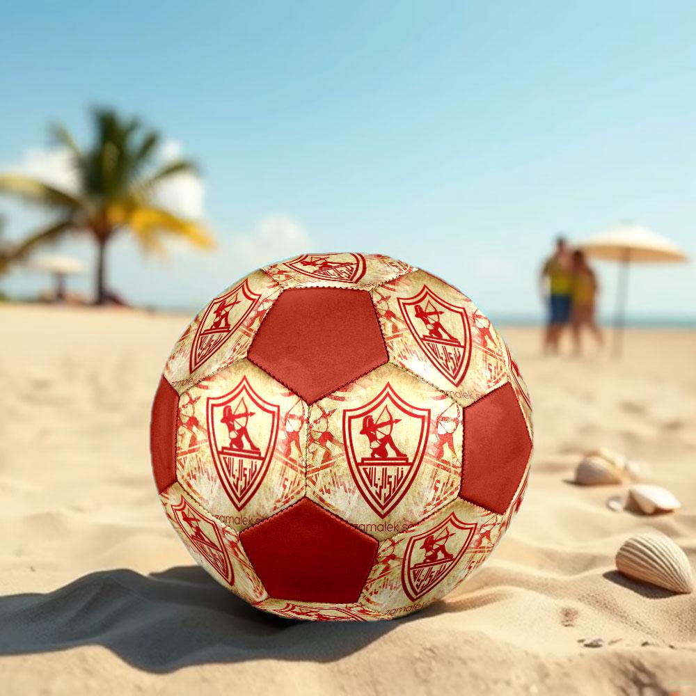 Zamalek SC Logo Size 5 Soccer Ball, Machine-Stitched PVC, Durable & High Bounce, All Ages Fit, Fan Merchandise, Matches & Outdoor Use.