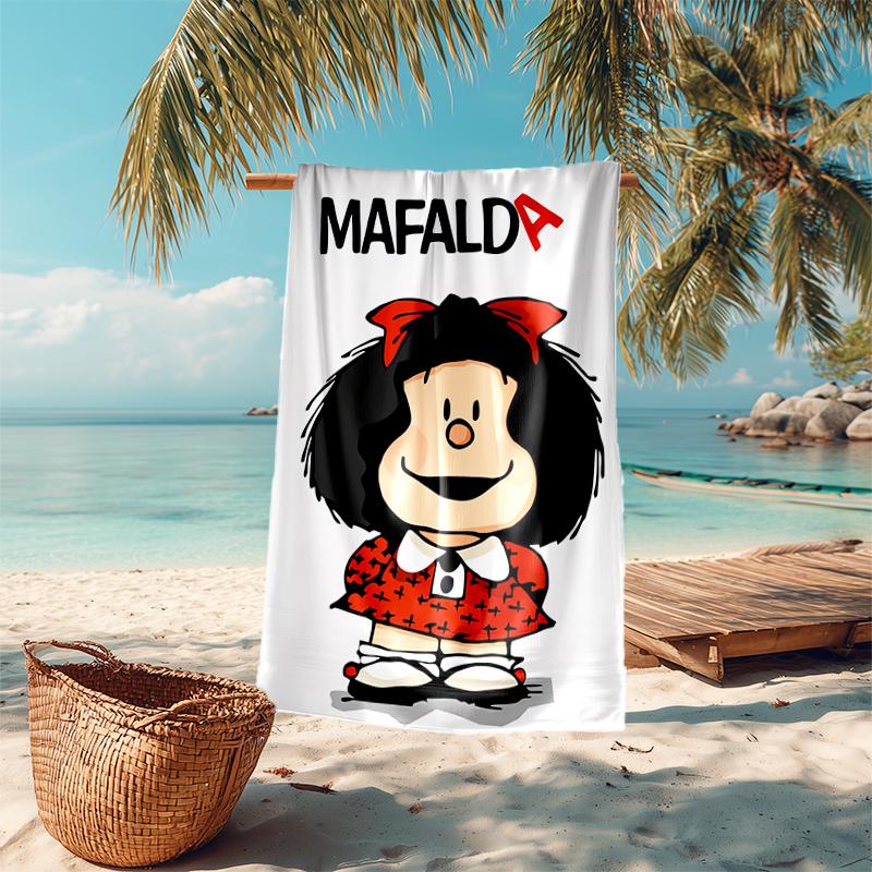 Mafalda Beach Towel Outdoor Camping Beach Towel for Vacation Swim Outdoor Pool Absorbent Bath Towel