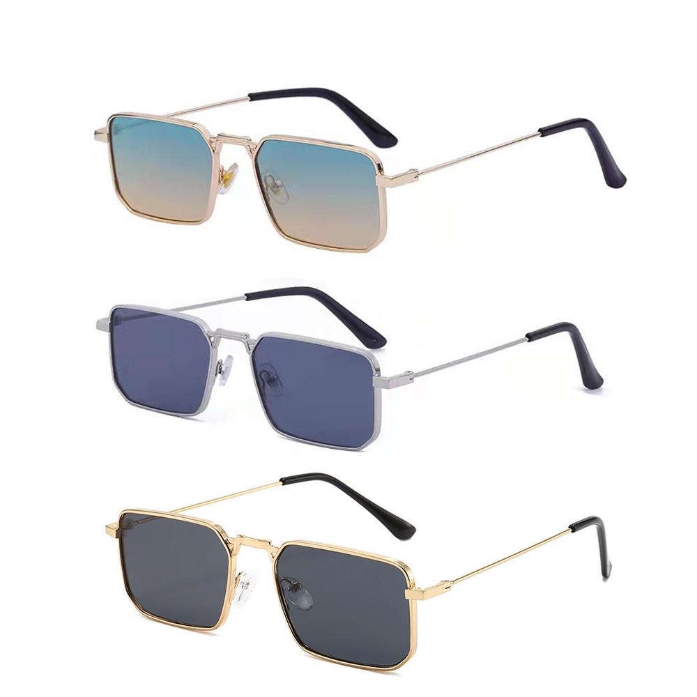 

3 шт./компл. Высококачественные прямоугольные солнцезащитные очки Женские Металлические очки Винтажные квадратные солнцезащитные очки для мужчин Оттенки Женские очки