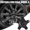 ALN1 4PCS Car Styling Wheel Center Hub Caps Tire Hubcaps Badge Valve Cap For Tesla Model X 20/22INCH OEM 1620238-00-A 1420238-00-A