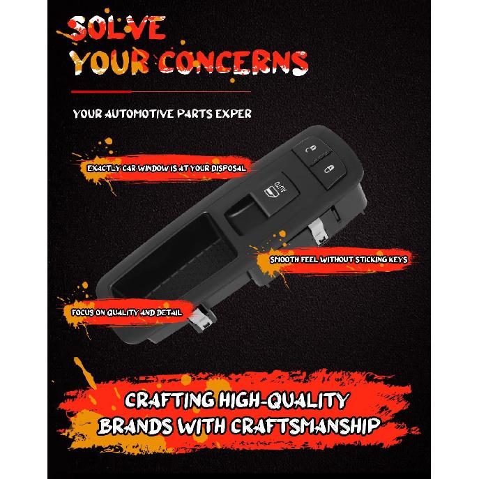 CCIYU Front Right Passenger Side Power Window Switch Compatible for Ram 3500 2013-2019,for Ram 1500 Classic 2019-2020,for Ram 2500 2013-2019,for Ram