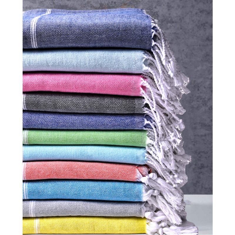 Turkish Striped Yarn-dyed Beach Towel with Tassels