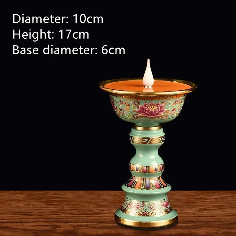 

Эмаль Акриловое масло Украшения для дома Буддийские принадлежности Имитация подсвечника Лотос Подсвечник Украшения для гостиной