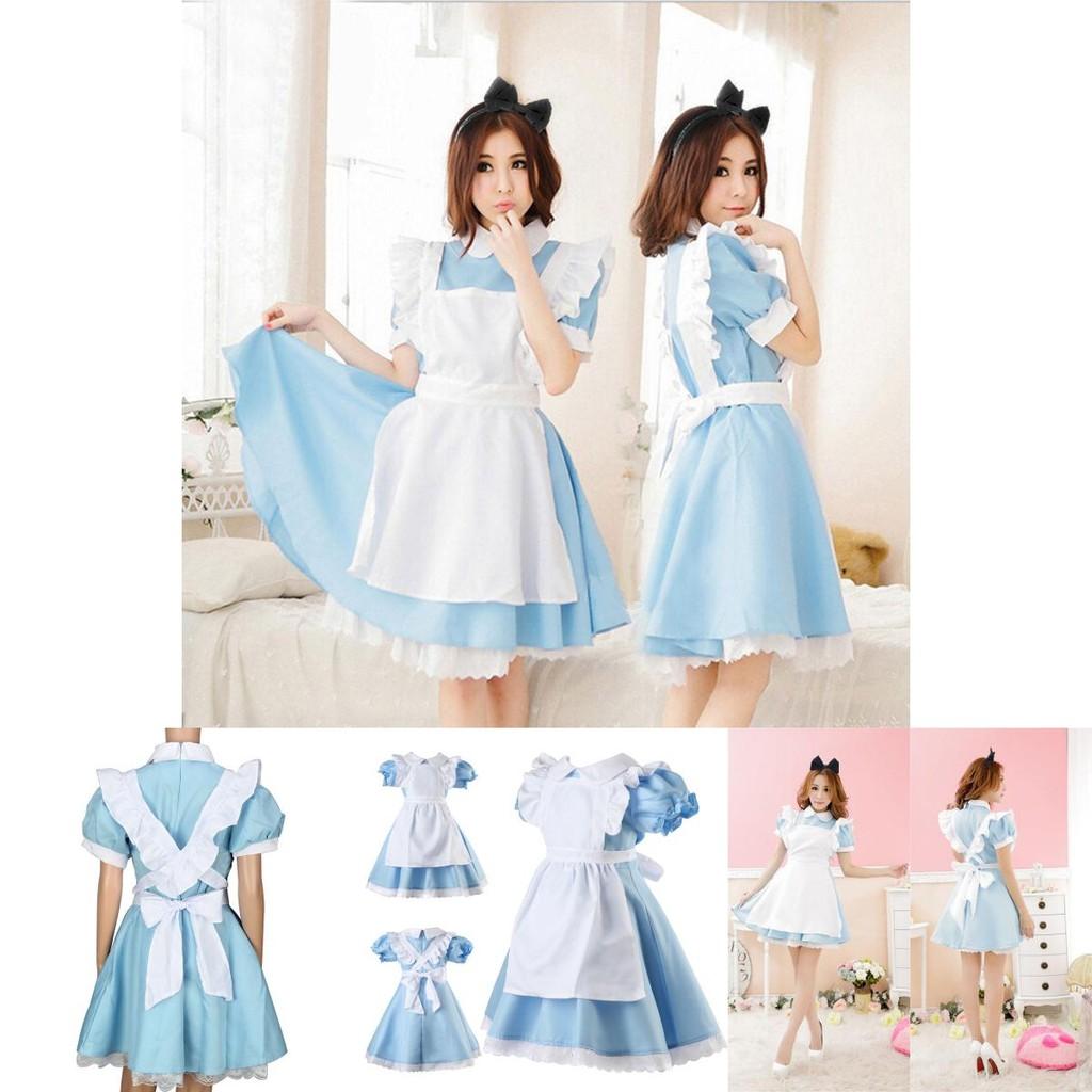 Belle Robe de Cosplay Servante Alice au Pays des Merveilles avec Coupe Confortable pour Femmes