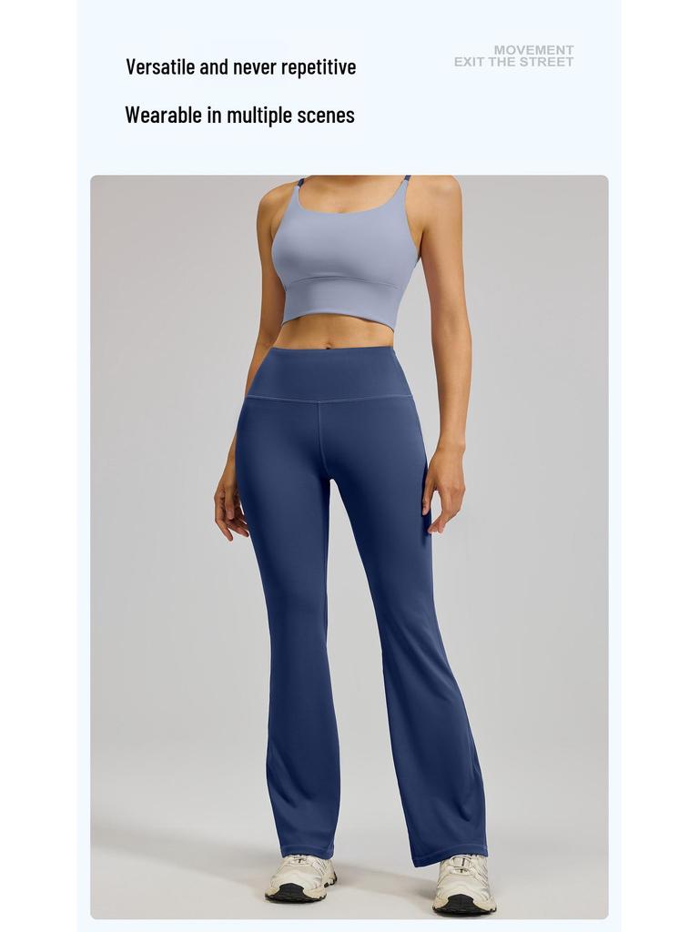 High-Waisted Slimming Color Block Sports Tank & Wide-Leg Yoga Pants Set for Women