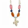 High-End Ceramic Pearl Beaded Flower Necklace - Retro Ethnic Style Clavicle Accessory for Women