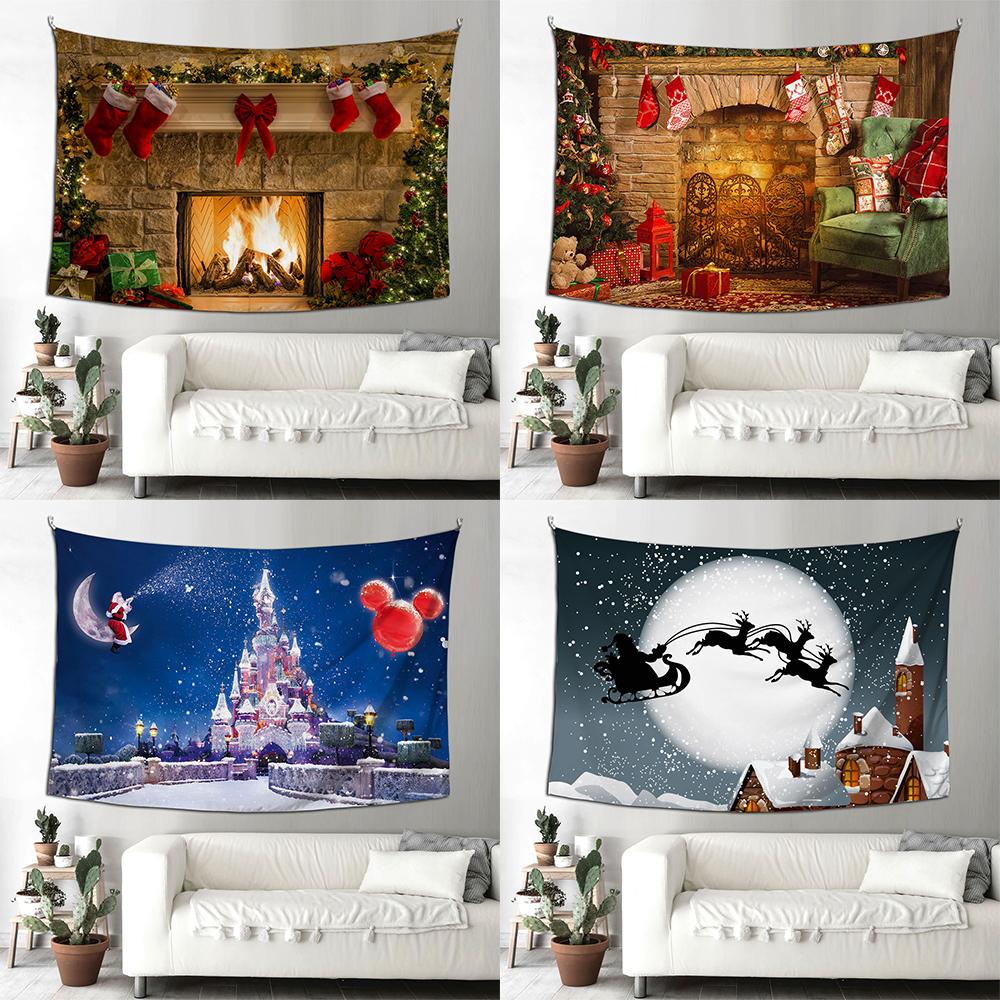 

Домашний декор, художественный скандинавский рождественский гобелен с Санта-Клаусом на Хэллоуин, Настенный декор для комнаты, настенный гобелен, Tapeçaria de natal