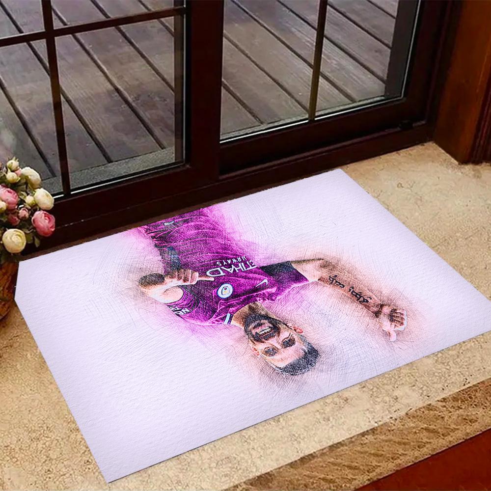 Dynamic Soccer Action Floor Mat Perfect for Bedrooms Kitchen Dining Room Dormitory Anti-slip Rug Office home decor Perfect Gift for Friends & Family