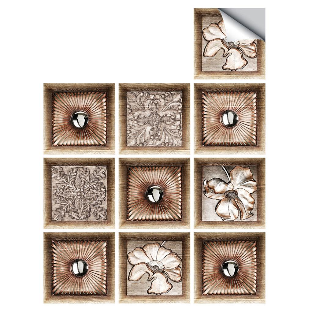 Płytka Ścienna Naklejka Ścienna Kwiatowa Mural Naklejka na Płytki Wodoodporna Samoprzylepna Naklejka na Płytki