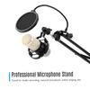 Adjustable Foldable Microphone Stand H  Duty Metal Mic Arm Bracket with Shock Proof Holder Windshield Pop Filter for