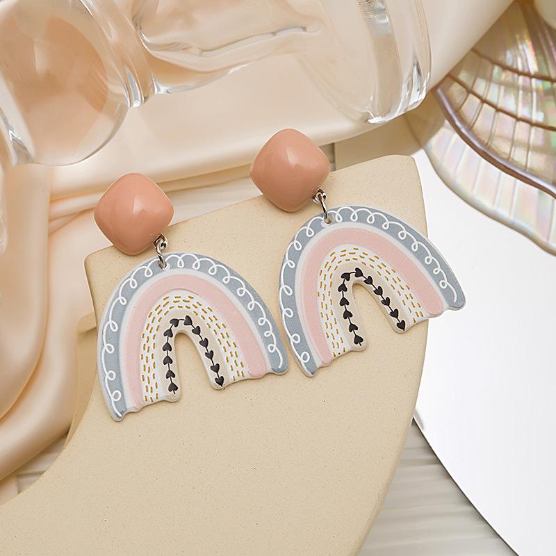 Factory Custom Day Cute Childlike Style Girl Stud Earrings Cartoon Personalized Ear Jewelry