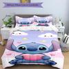 Stitch Heart Print 3Pcs Bedding Setduvet Cover With 2 Bedropillowcase Home Birthday Gift
