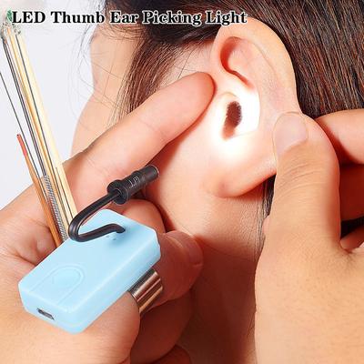 Nástroj na nabírání ucha Led Thumb Light Snímač Potřeby pro odstranění vosku Praktická dobíjecí lampa