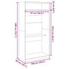 VidaXL Wardrobe Sonoma Oak 100x50x200 Cm Chipboard, Storage Cabinet, Wardrobe Organizer, Cabinet, Closet, 3307803