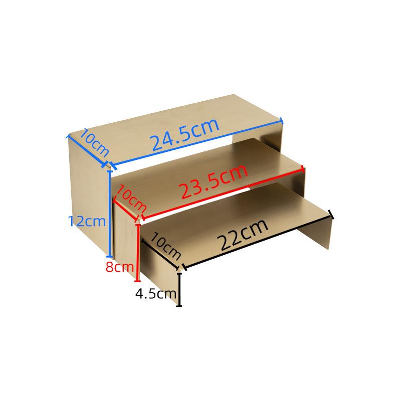 U Shape Stainless Steel Display Riser Stand, Shop Jewelry Bag Display Shelf For Dessert Cupcake Shoes Action Figure Display