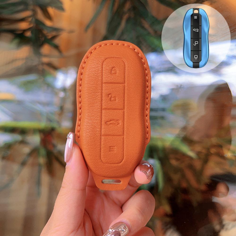 Genuine Leather Key Case for Xiaomi SU7 Car 2024 Model Business Luxury Card Key Cover Protector